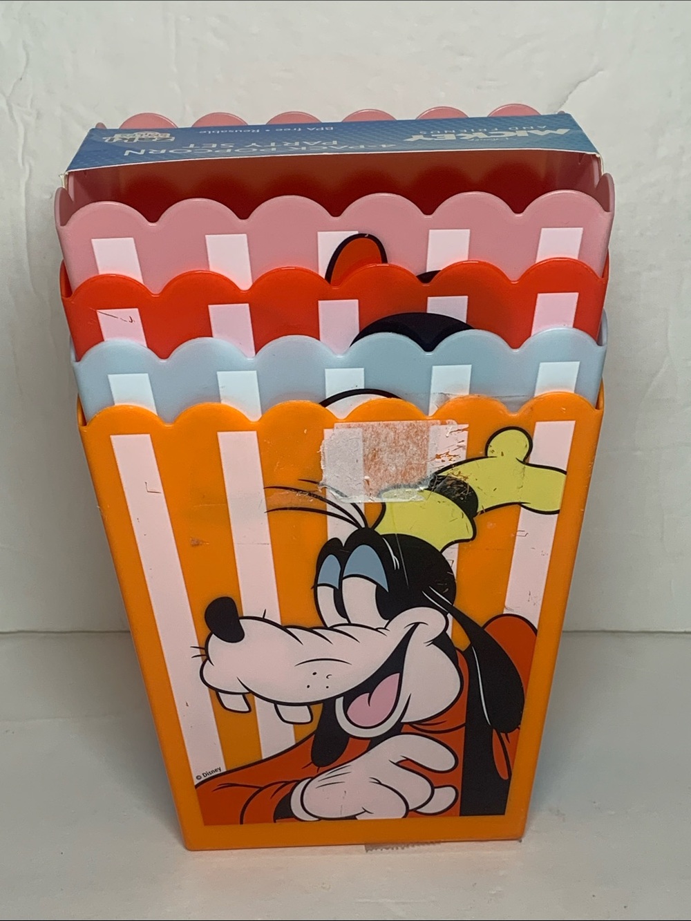 ZAK Popcorn Buckets DISNEY Mickey and Friends 4 Pack Set NWT